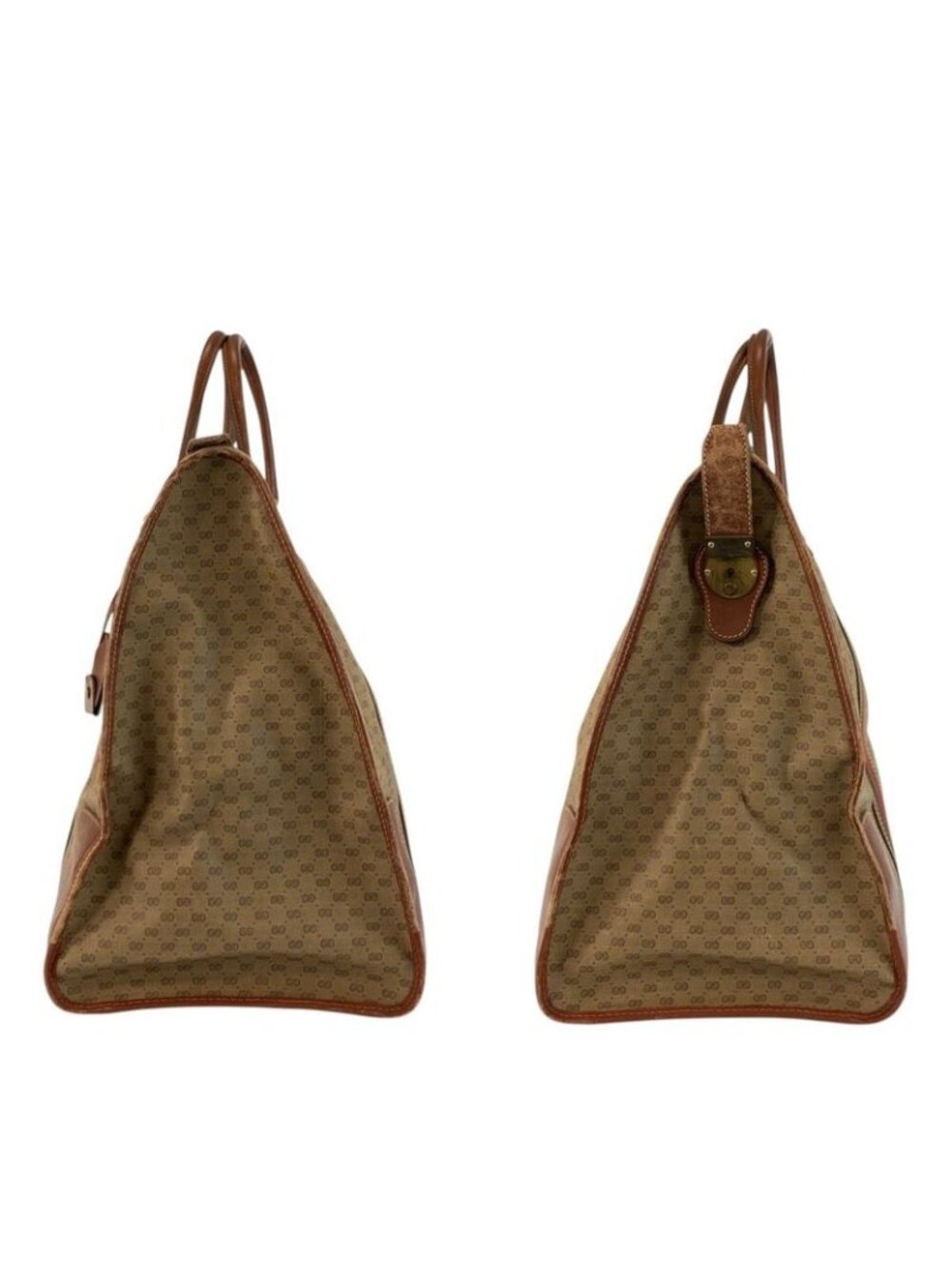 Gucci Vintage Micro GG Sherry Line Brown Boston Bag - Picture 8 of 9